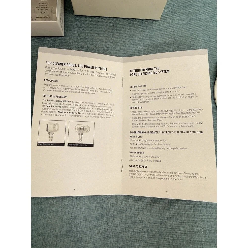 Rodan + Fields PORE CLEANSING SYSTEM MD System, Cord, 3 Pore + 3 Blackhead Tips